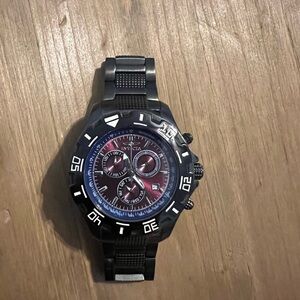 Invicta Men's Black and Purple Chronograph Watch